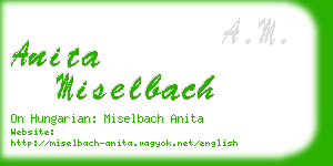 anita miselbach business card